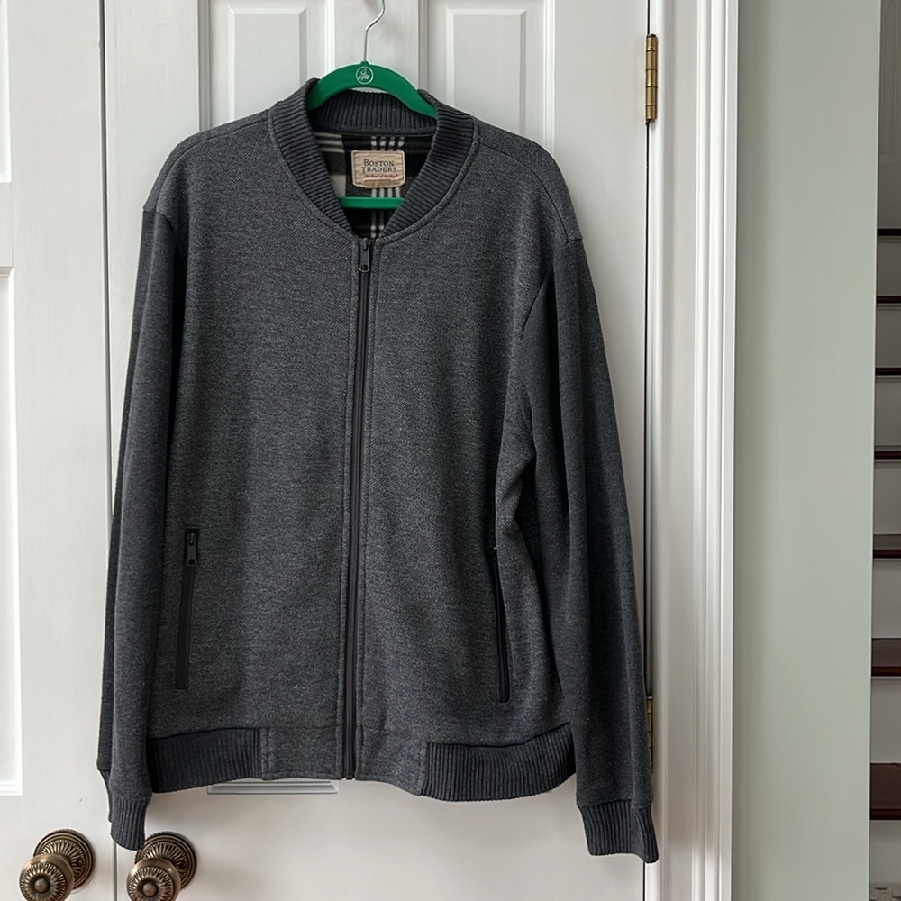 Boston Traders Full Zip Fleece Lined Sweatshirt/Jacket